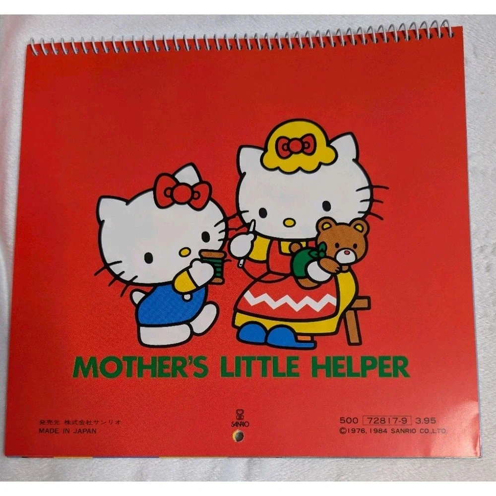 Vintage Hello Kitty 1981 3 Ring Binder And 1985 Calendar Sanrio 1980s 80s
